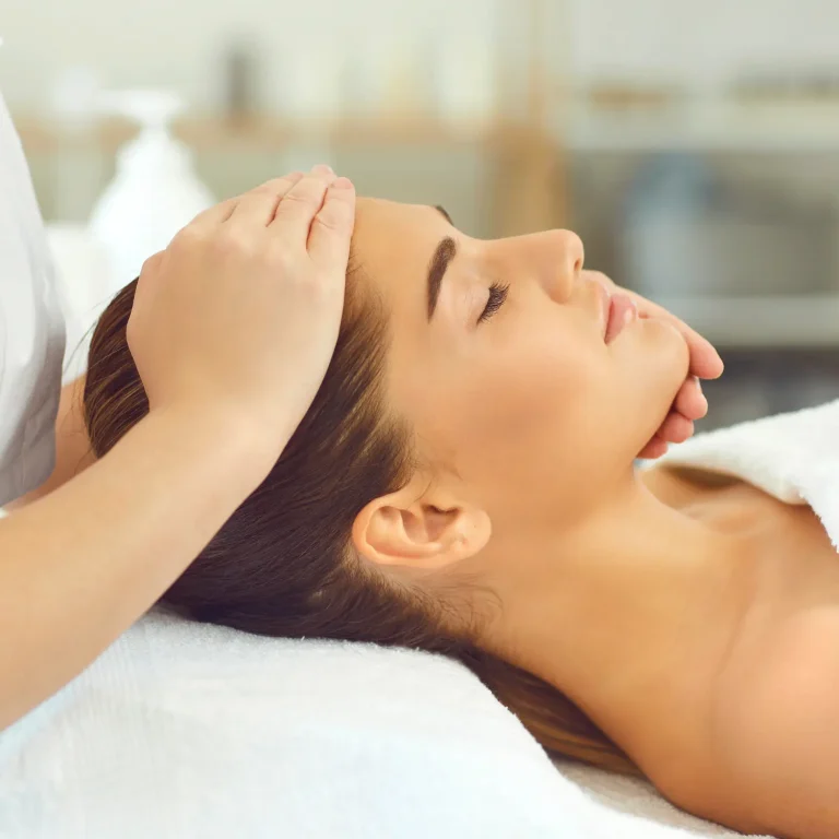 Relaxing facial massage at Spoiled Aesthetics